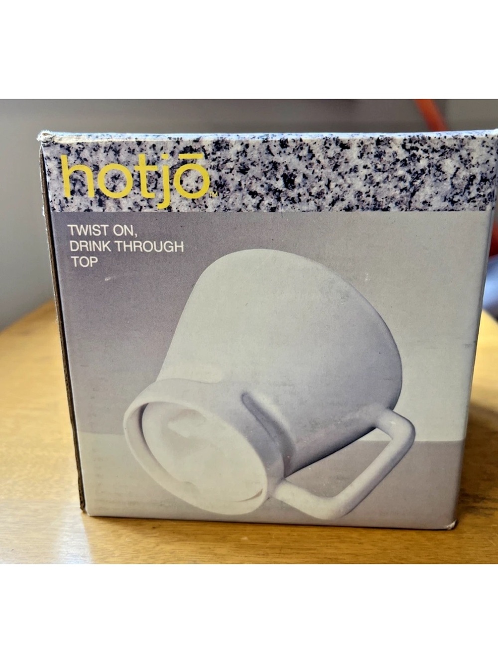 Hotjo Coffee Mug Cup 1980s 14oz White Ceramic Travel with Lid & Box -VNOS! - Picture 6 of 13